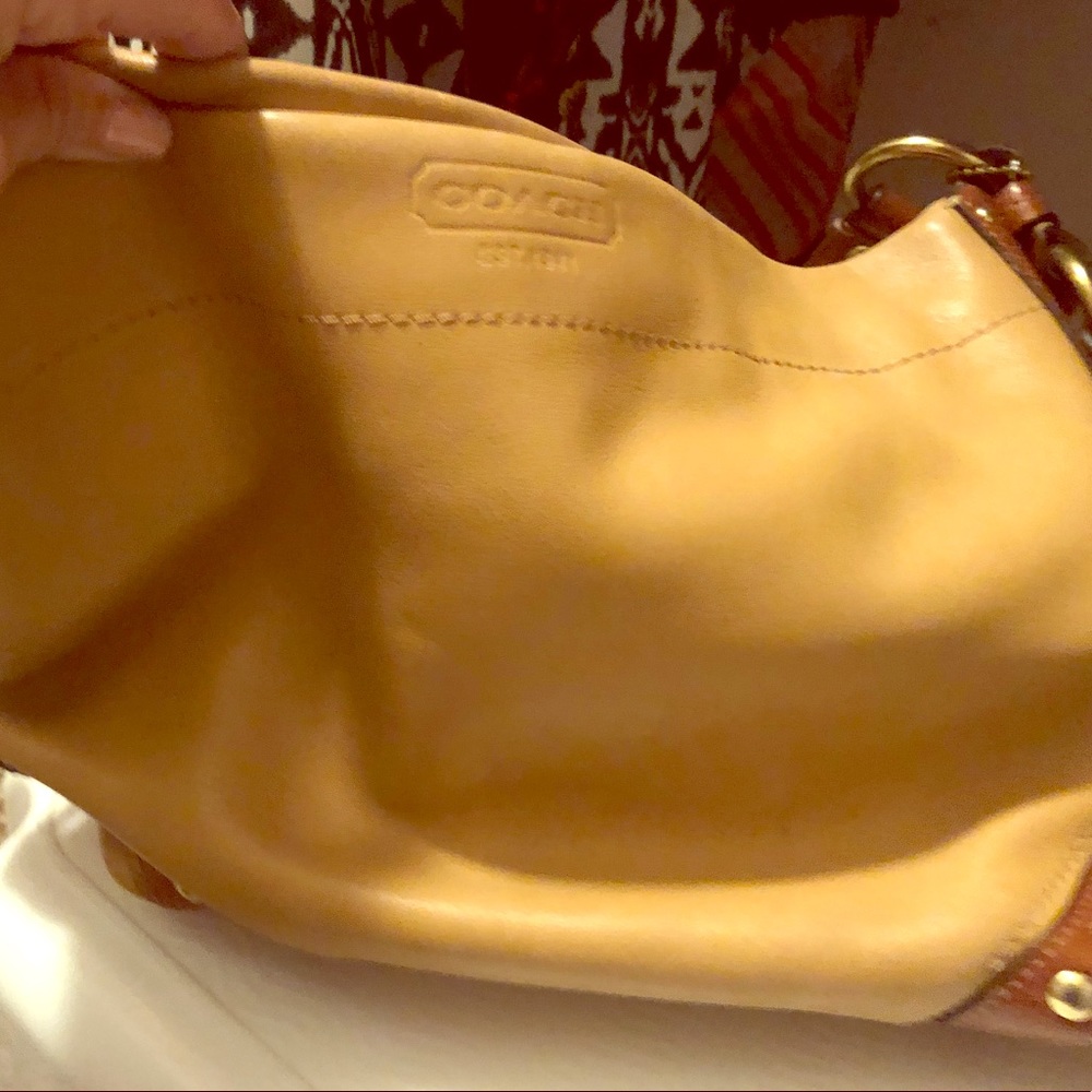 Camel leather Coach satchel